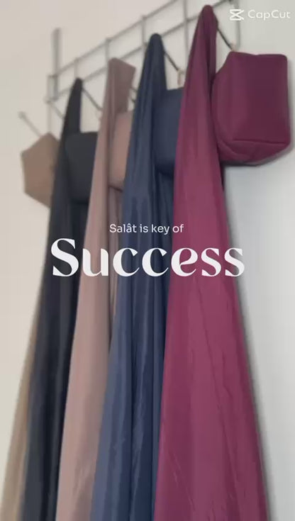 3-Piece Modest Abaya Set – Olive Brown